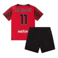 AC Milan Zlatan Ibrahimovic #11 Fotballklær Hjemmedraktsett Barn 2023-24 Kortermet (+ korte bukser)